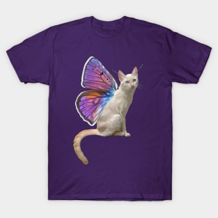 Purple Copper Flitter Kitty T-Shirt